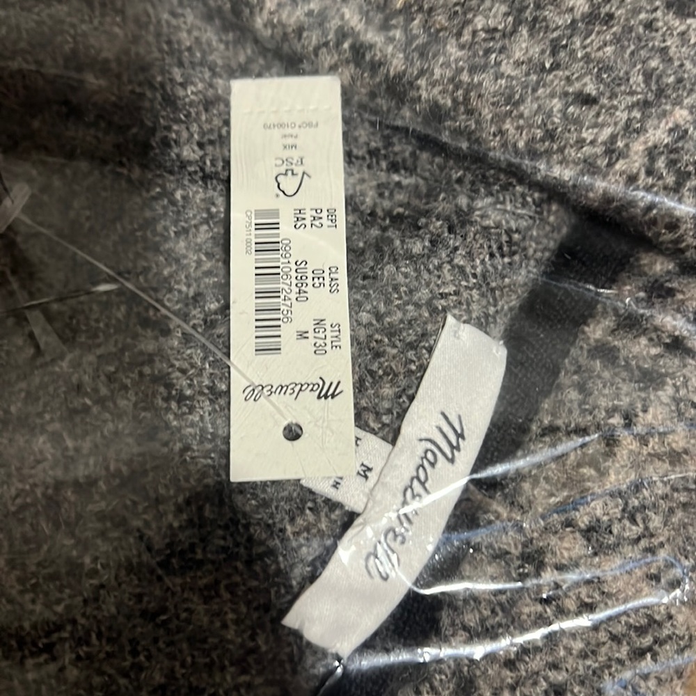Madewell Wool Sweater Coat in Plaid - Picture 2 of 5